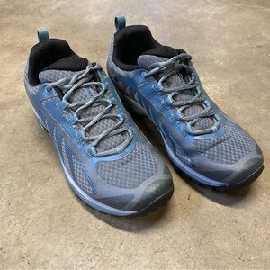 MERRELL Siren Edge Waterproof Women’s Hiking Shoes Gray Blue 8.5